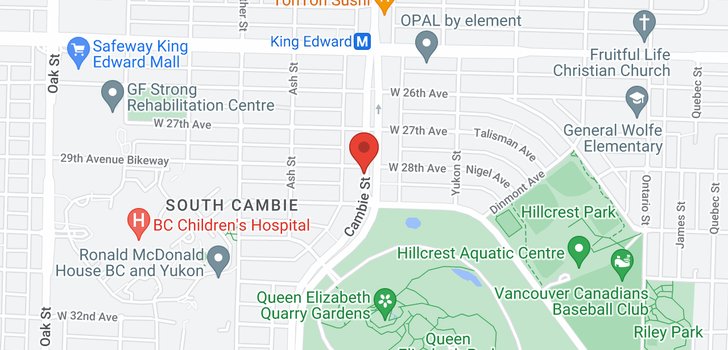 map of 507 4427 CAMBIE STREET